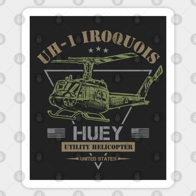 UH-1 Iroquois "Huey" Helicopter Magnet by Military Style Designs